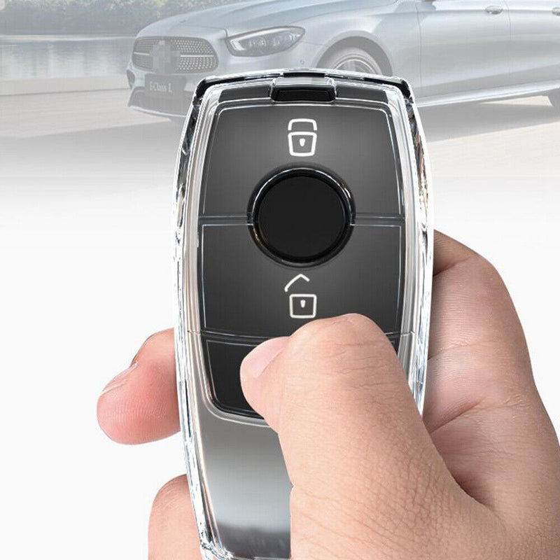 TPU Remote Smart Key Case Cover for Benz A B C E S G W205 W213 W222 W464 2016-21