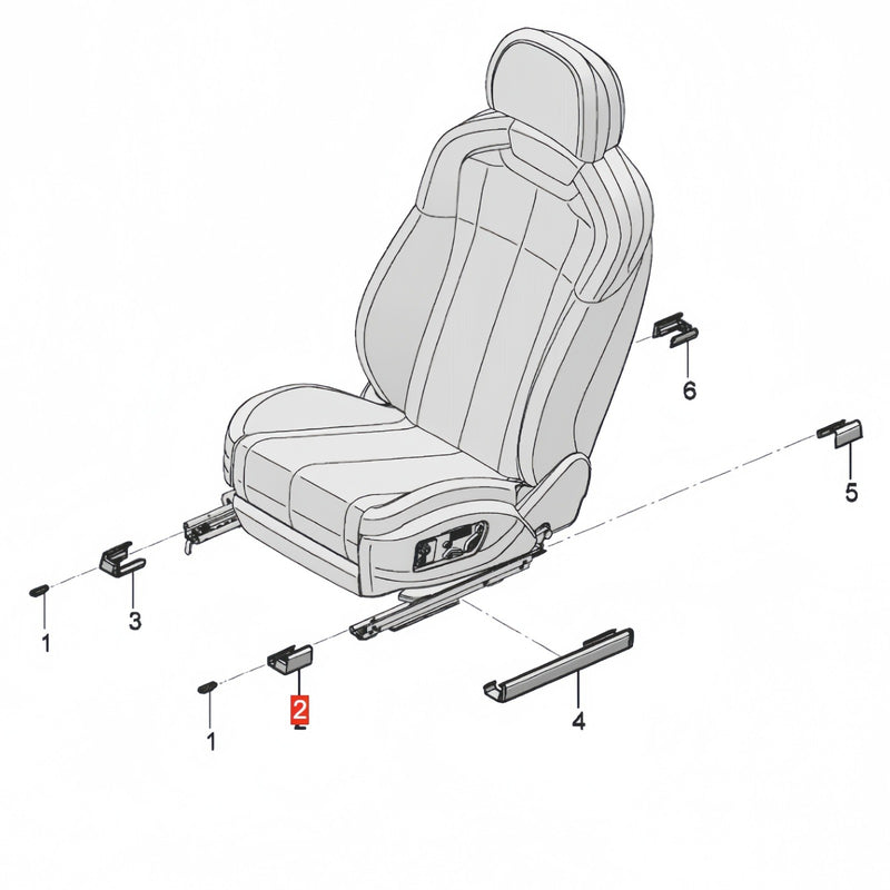 Front Seat Guide Rail Chrome Cover for Bentley Flying Spur (ZG2) 2020-2026