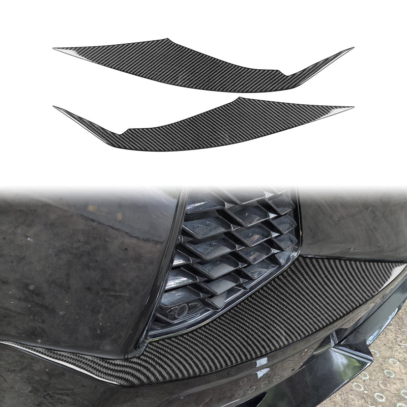 WXZOS Genuine Carbon Fiber Rear Bumper Vent Trim for Chevrolet Corvette C8 2020-2024
