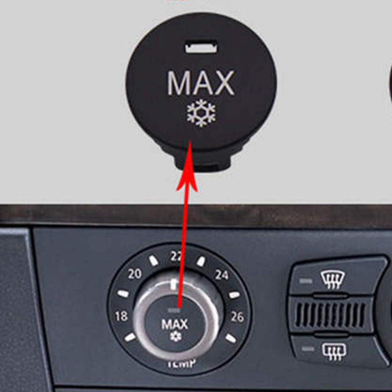 Central Control A/C Panel MAX Switch Button Knob Cover for BMW 5' E60 E63 E64