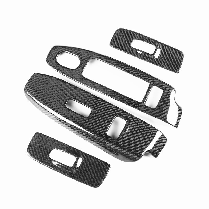 WXZOS Genuine Carbon Fiber Power Window Switch Bezel Cover for Hummer H3 2007-2010