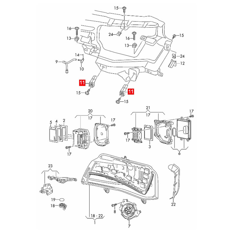 WXZOS Front Headlight Support Bracket for Audi A8 S8 A8 Quattro 2004-2013