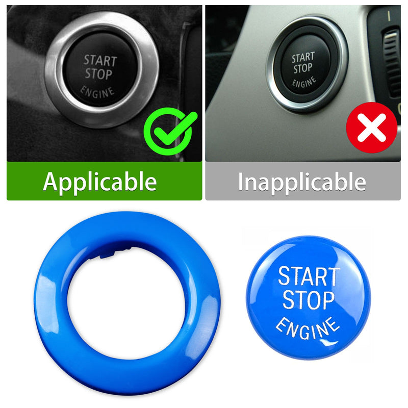 WXZOS Start Stop Switch Button Trim Cover for BMW E90 E91 E92 E93 M3 3Series 2005-2008