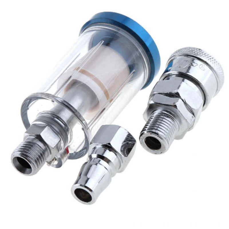 1/4" Inline Air Filter Water Oil Separator For Spray Paint Gun Tool