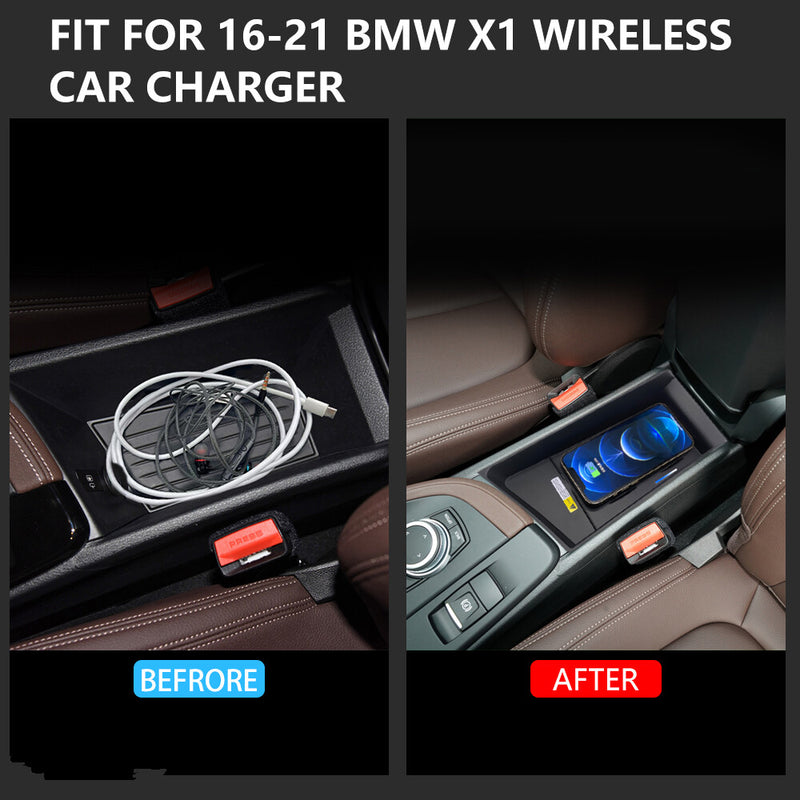 WXZOS Center Console Phone Wireless Fast Charging Pad for BMW X1 F49 2017-2021