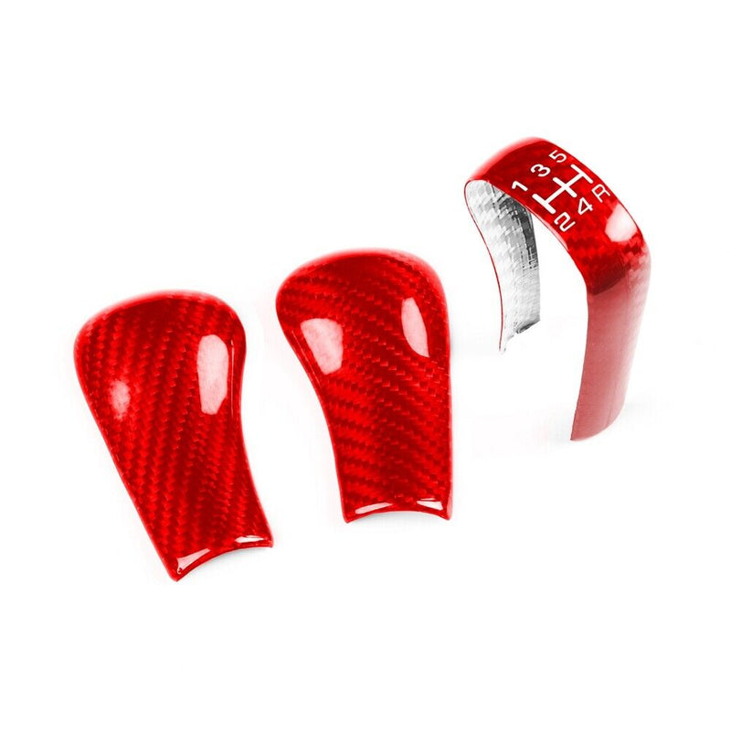 Genuine Carbon Fiber Gear Shift Knob Handle Cover Fit for Nissan GT-R 1989-2002