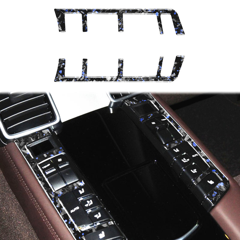 WXZOS Genuine Carbon Fiber Rear Center Console Panel Trim for Porsche Panamera 2010-16