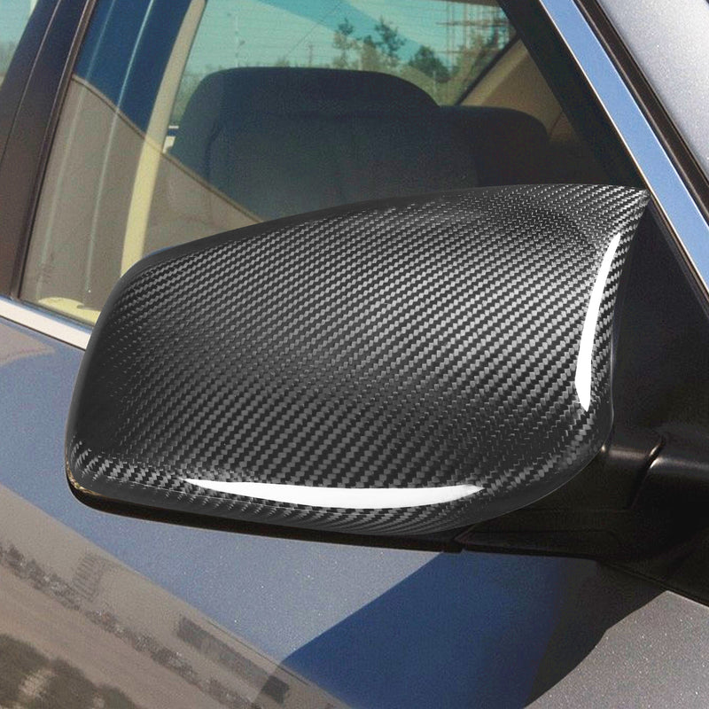 WXZOS Genuine Carbon Fiber Wing Mirror Trim for BMW 5series E60 4Door Sedan 2003-2007