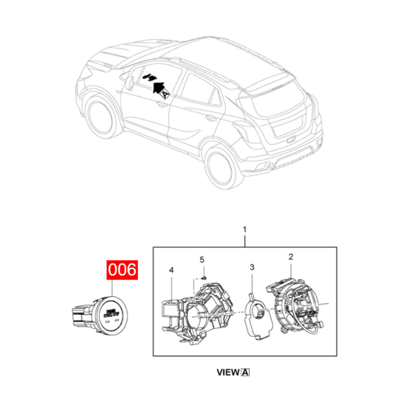WXZOS Engine Ignition Start-Stop Switch Push Button for Chevrolet Spark 2016-2021