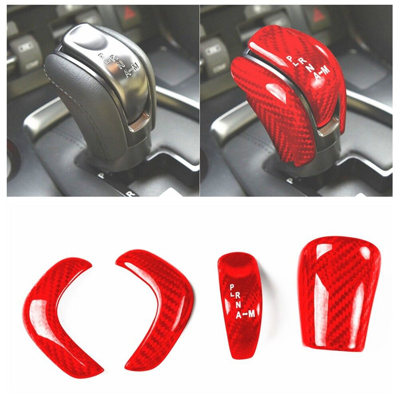 Genuine Carbon Fiber Gear Shift Knob Handle Cover Fit for Nissan GT-R 2017-2022