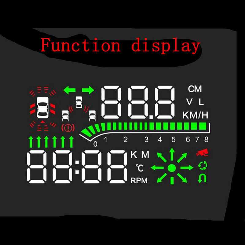 HUD Head Up EU-OBD Speed KM/h MPH RPM Display System for Audi 2019-2021 A6 C8