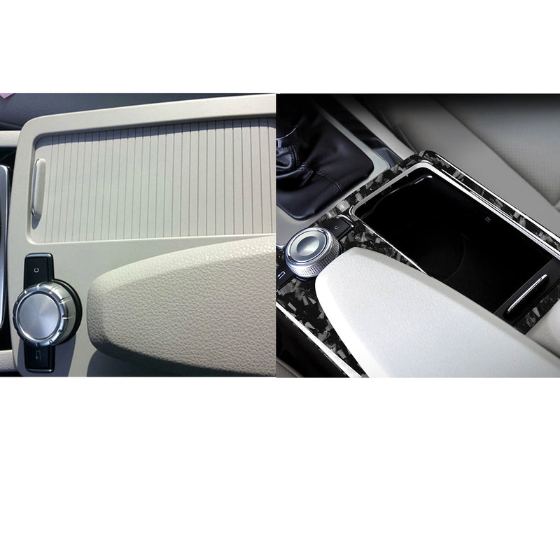 WXZOS Genuine Carbon Fiber Gear Shift Lever Trim for Mercedes W212 E-Class 2010-2012