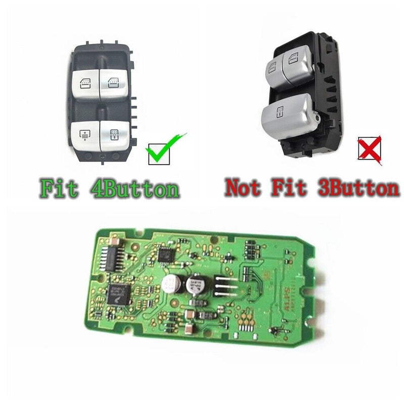 Rear L&R Power Window Switch Circuit Board for Benz S-Class W222 4Door 2014-2020