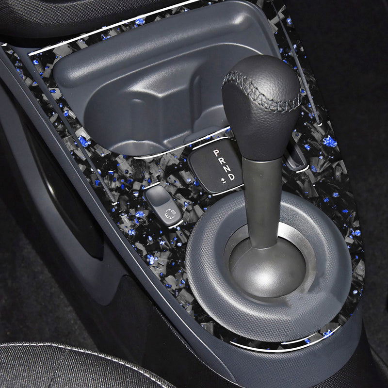 WXZOS Genuine Carbon Fiber Gear Shift Lever Trim for Smart Fortwo Forfour 2016-2021