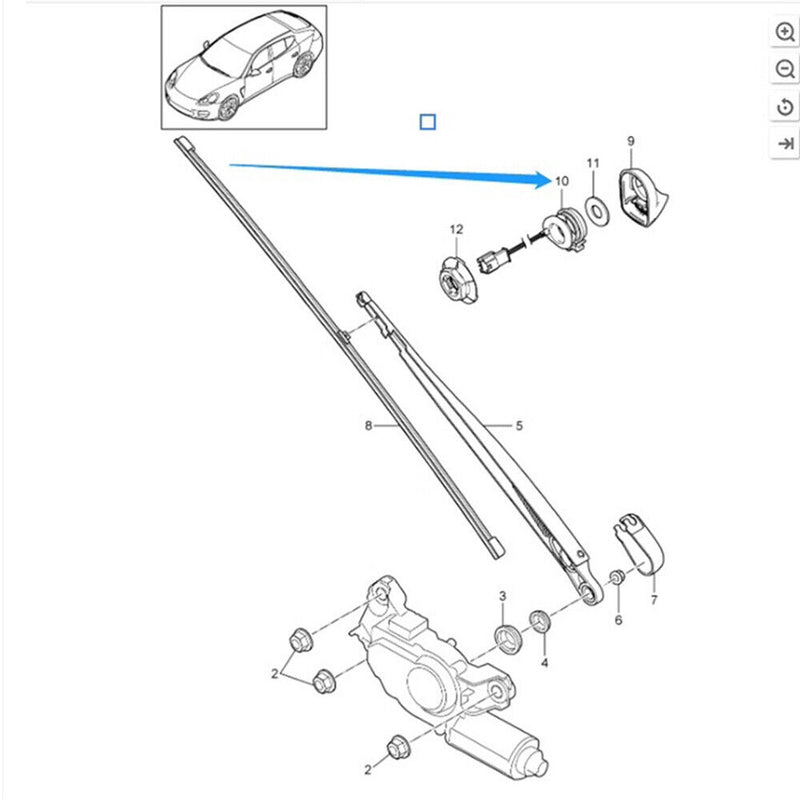 Trunk Hatch Glass Window Wiper Latch Switch Sensor for Porsche 2014-16 Panamera