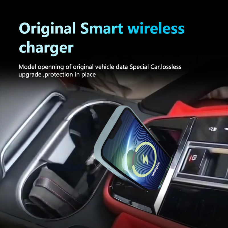 WXZOS Center Console Phone Wireless Fast Charging Pad for Porsche Cayenne 2018-2023