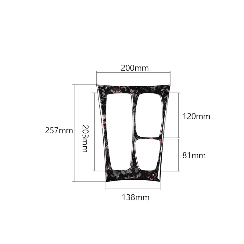 WXZOS Genuine Carbon Fiber Gear Shift Lever Panel Trim for BMW X5 E70 X6 E71 2010-2013
