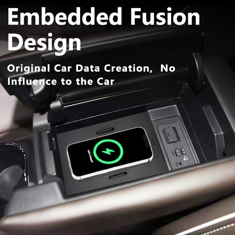 WXZOS Front Center Console Wireless Fast Charging Pad for Mazda CX-9 2019-2023