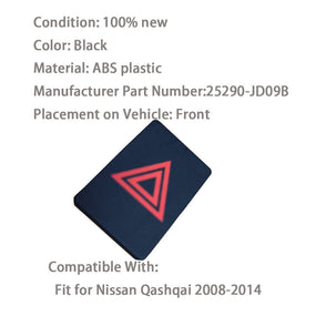 Emergency Hazard Light Switch for Nissan Qashqai 2008-2014