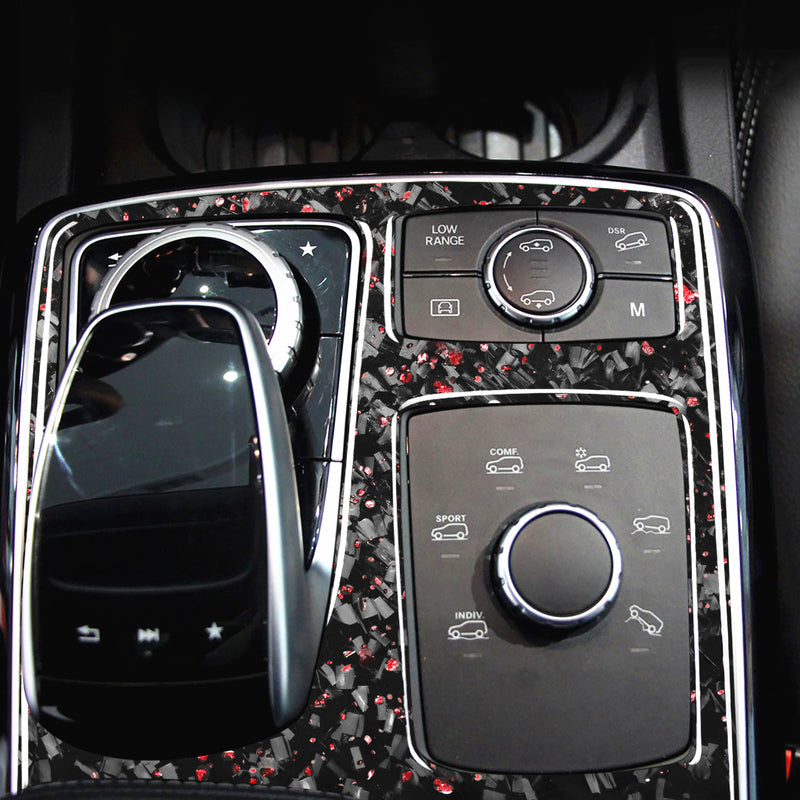 WXZOS Genuine Carbon Fiber Center Console Panel Trim for Benz W166 GLE-Class 2015-2019