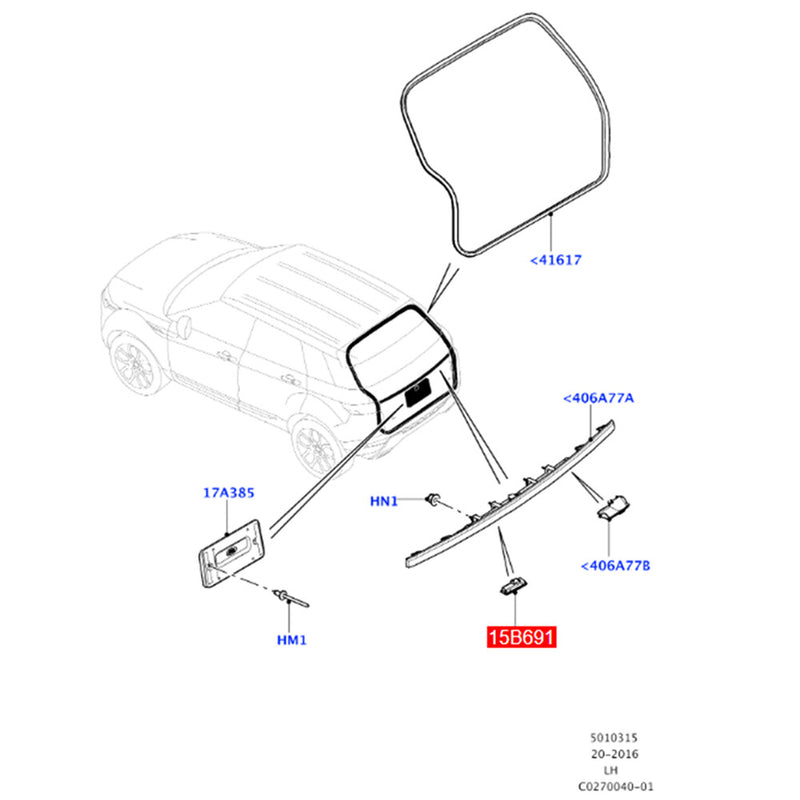 WXZOS Rear Trunk Boot Opening Microswitch Button for Land Rover Range Rover 2013-2020