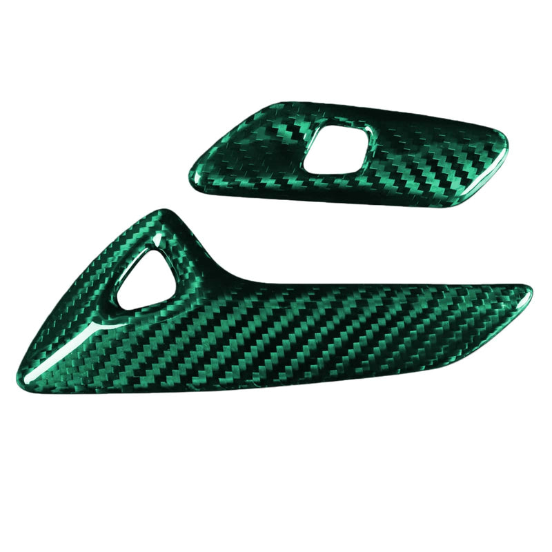 WXZOS 1PC Genuine Carbon Fiber Door Pull Handle Trim for Chevrolet Corvette C7 2014-19