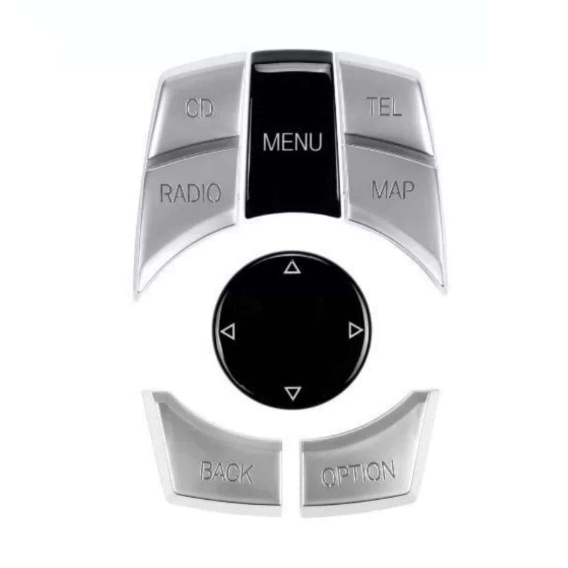 WXZOS Chrome IDrive Multi-Media Switch Button Cover for BMW E71 E72 X6 2010-2013