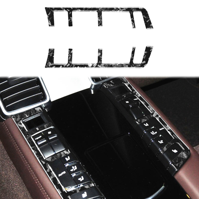 WXZOS Genuine Carbon Fiber Rear Center Console Panel Trim for Porsche Panamera 2010-16