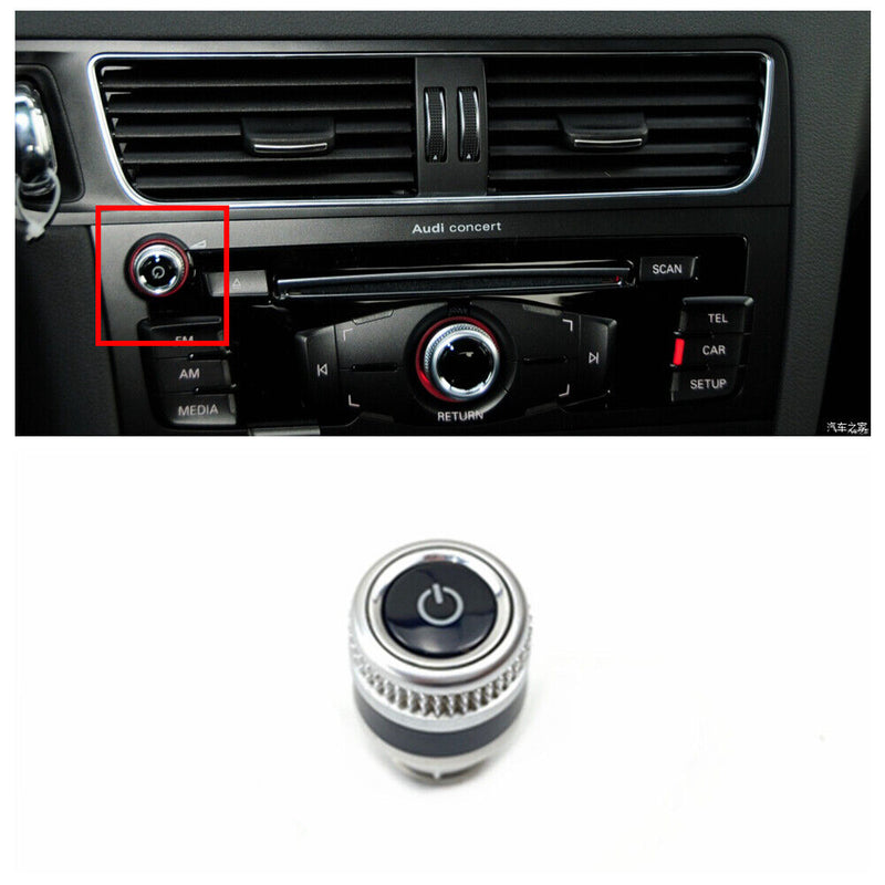 Chromed Multimedia FM CD Volume Control Knob for Audi 2013-2016 A4 Q5