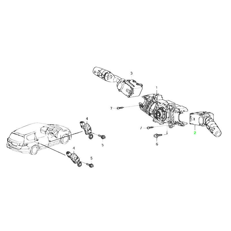WXZOS Steering Column Headlight and Turn Signal Switch for Honda 2003-2008 Element SUV