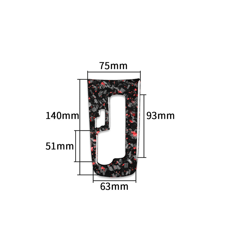 WXZOS Genuine Carbon Fiber Gear Shift Lever Panel Trim for Chevrolet Cruze 2009-2015