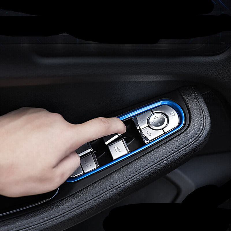 Master Power Window Switch Button Cover Trim For Porsche Panamera Cayenne Macan