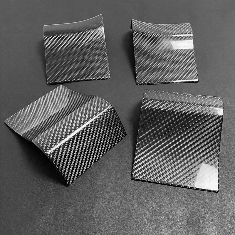 Car Genuine Carbon Fiber Door Inner Handle Panel Trim Kit for Ford F150 2015-20