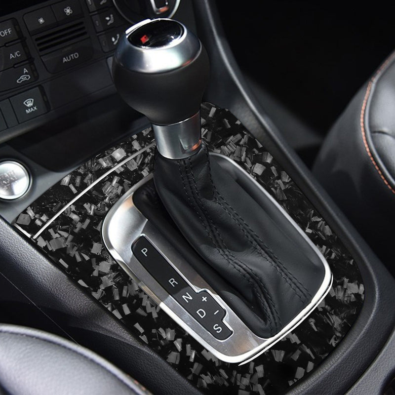WXZOS Genuine Carbon Fiber Center Console Gear Shift Lever Trim for Audi Q3 2013-2018