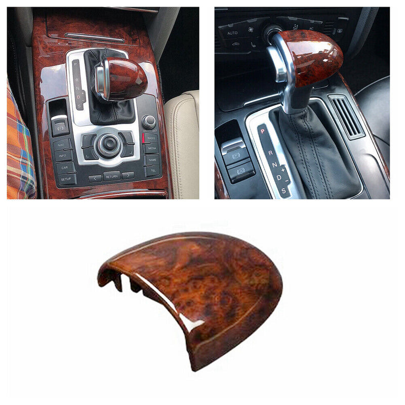 Peach Wood Grain Gear Shift Knob Cover for Audi 2012-2015 A6 2011-14 A7 Quattro