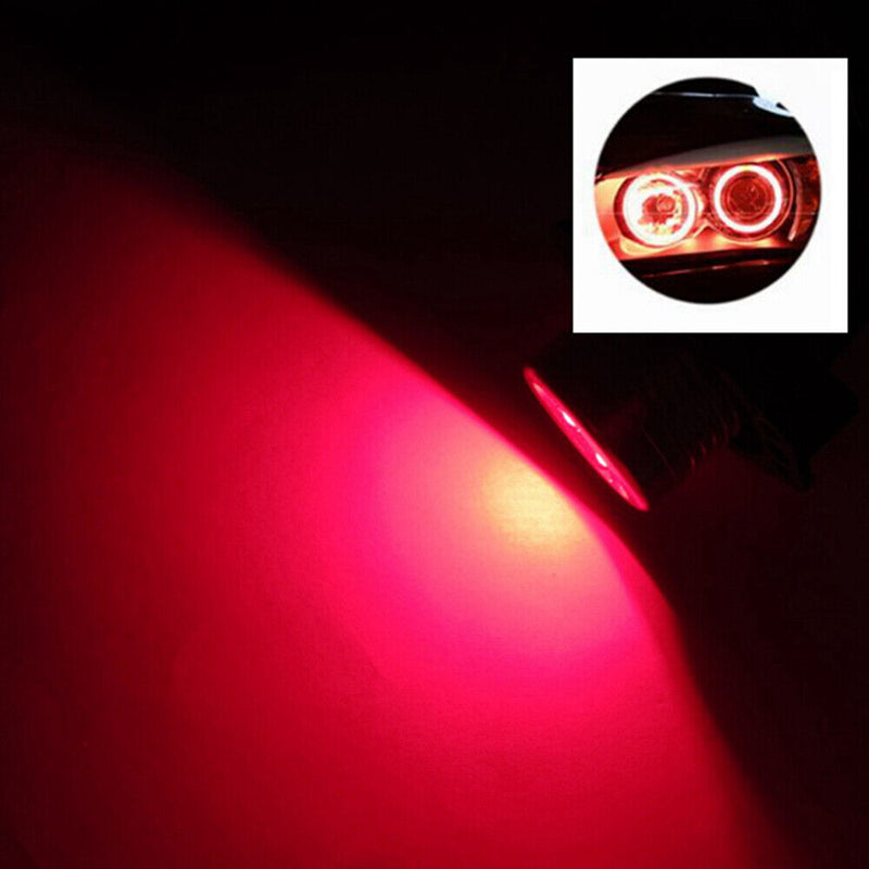 2PCS 6W Red LED Halo Ring Marker Angel Eyes Light Bulb For BMW 3' E90 E91 05-08