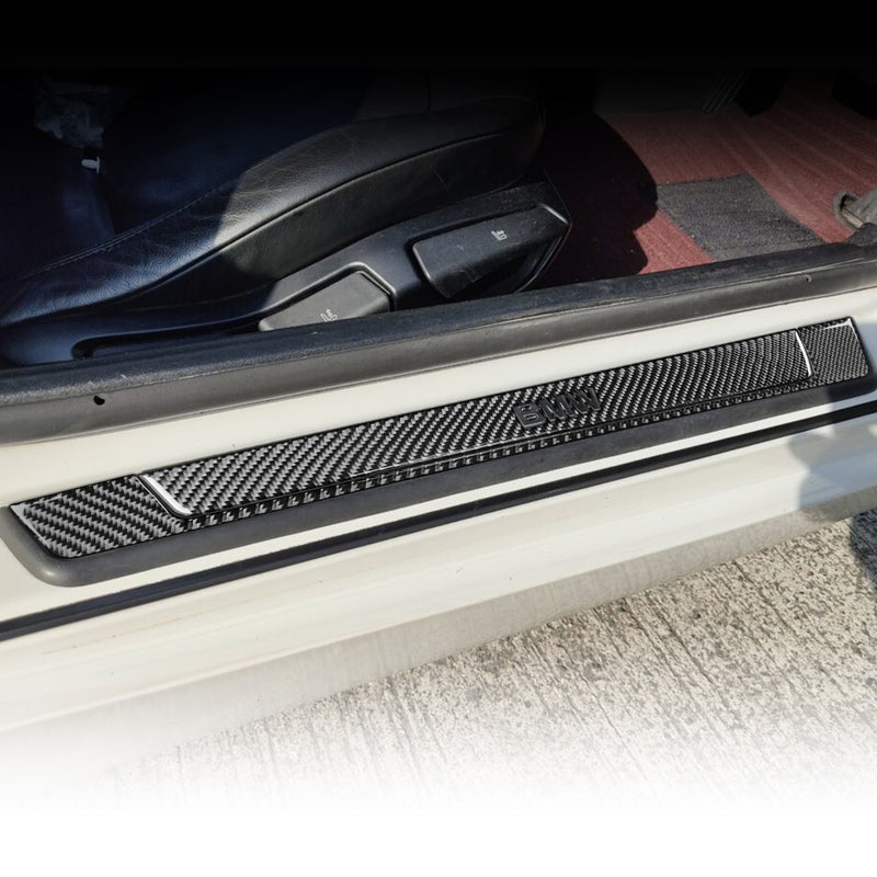 WXZOS Genuine Carbon Fiber Door Sill Plate Protector Sticker for BMW Z4 E85 2003-2008