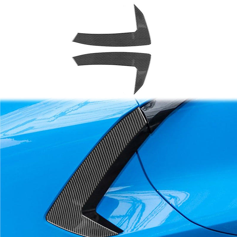 WXZOS Genuine Carbon Fiber Side Air Intake Trim for Chevrolet Corvette C8 2020-2024