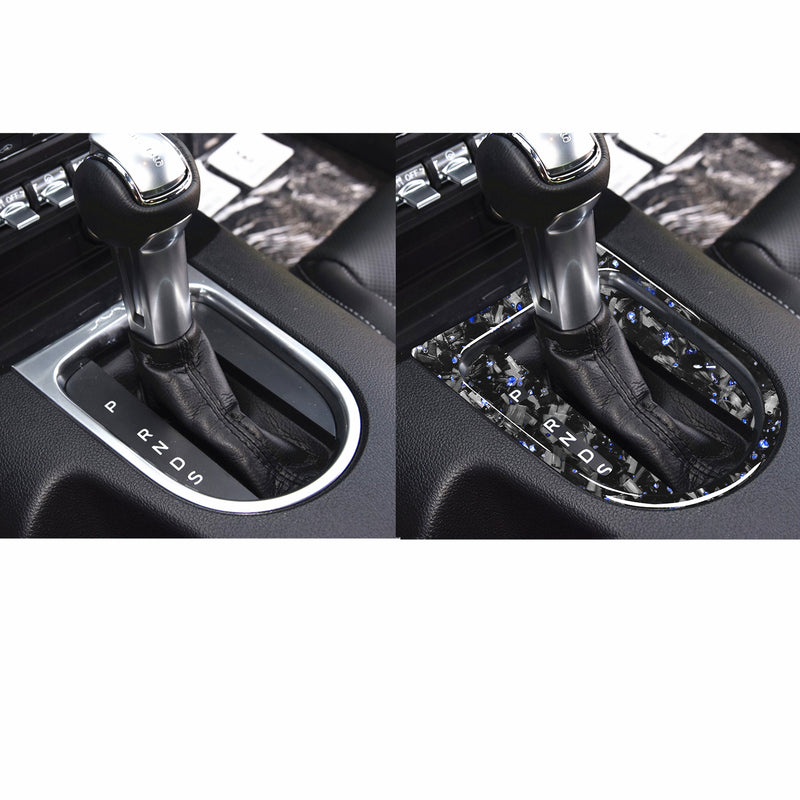 WXZOS Genuine Carbon Fiber Gear Shift Lever Panel Trim for Ford Mustang 2015-2020