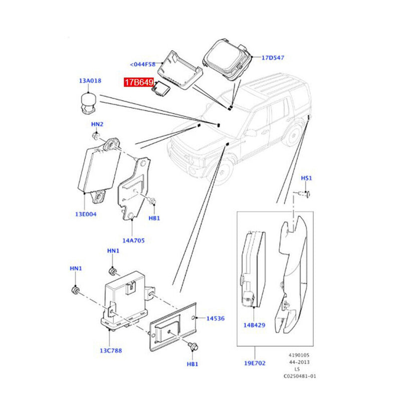 Humidity Sensor LR058011 for Land-Rover Range Rover Evoque (L538) 2012-2016