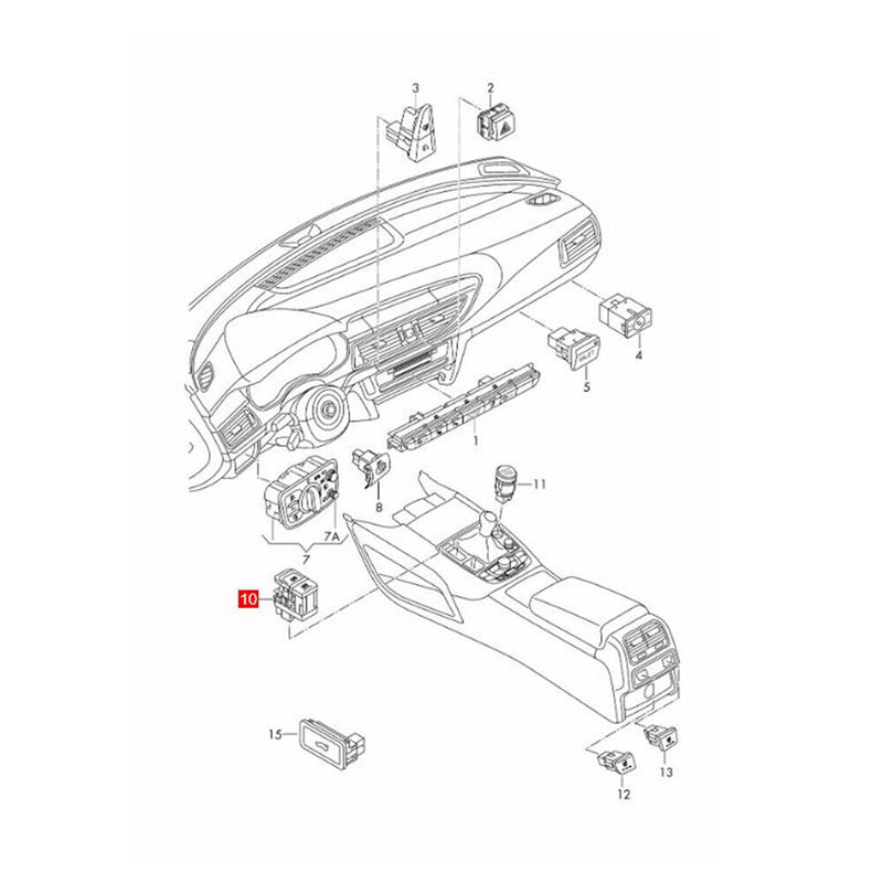 Electronic Parking Brake Switch for Audi A6 C7 A7 S6 S7 RS6 RS7 2012-2018