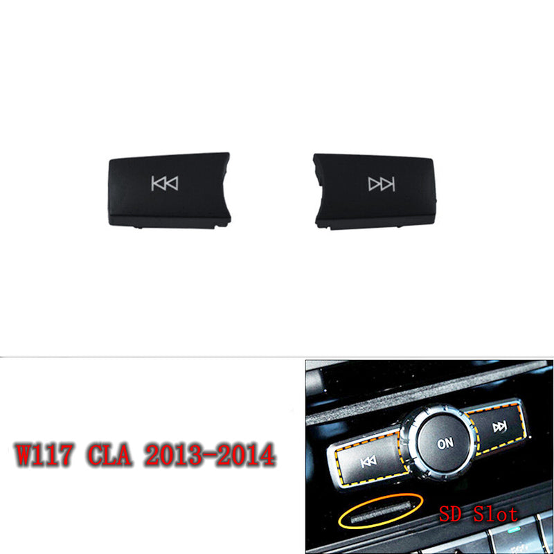 WXZOS CD Audio Control Button Knob Cover Kit for Mercedes-Benz W117 CLA 2013-2014