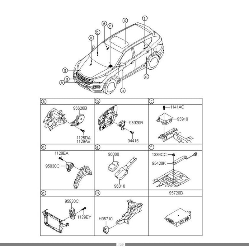 954302W750RJ5 Engine Start Stop Switch Button for Hyundai Santa Fe 2013-2014