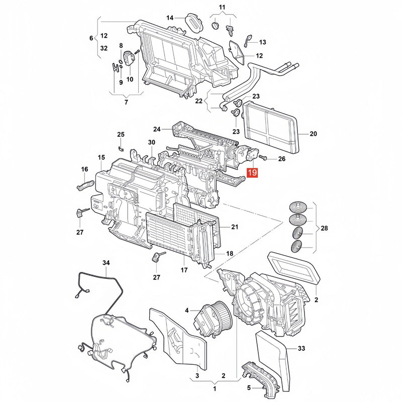 HVAC Vent Servo Motor Actuator for Audi Q7 SQ7 2016-2025