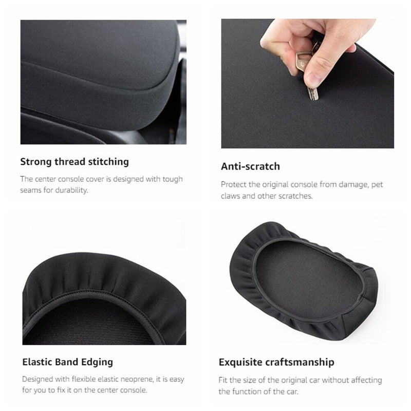 Center Console Neoprene Armrest Box Lid Protector Cover for GMC Canyon 2015-2022