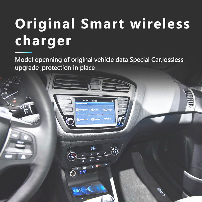 WXZOS Center Console Phone Wireless Fast Charging Pad for Hyundai i20 2018-2021