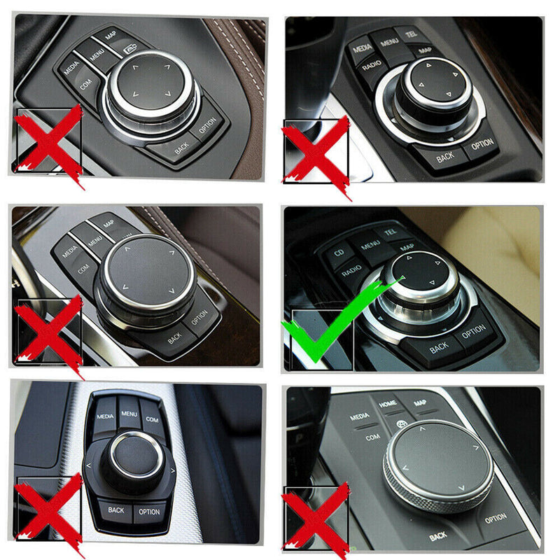 Ceramic Multimedia IDRIVE Button Knob Cover for BMW 5 Series 2010-13 F07 F10 F11