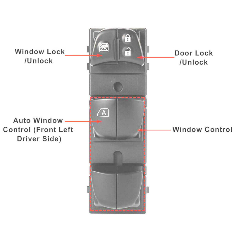 Front Left Driver Master Power Window Switch for Nissan Rogue Sentra 2013-2018