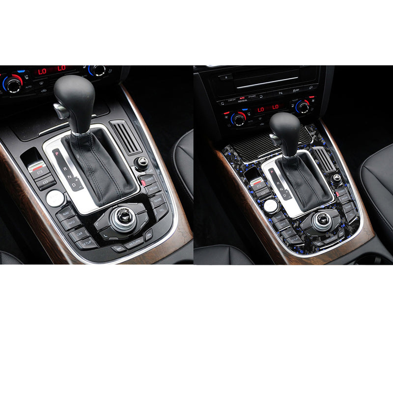 WXZOS Genuine Carbon Fiber Gear Shift Lever Panel Trim for Audi A4 B8 S4 RS4 2009-2012