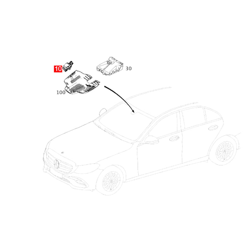 WXZOS Windscreen Rain Light Sensor for Mercedes-Benz W257 CLS-Class 2018-2021